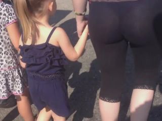 Milf s pink thong visible in public place Milf!-1