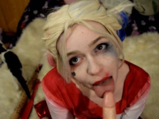 Bat Maisie - POV Harley Quinn Blowjob , big tit porno videos hd on cosplay -9