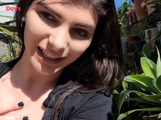 [GetFreeDays.com] in a skirt without panties, showing off in the park Sex Stream May 2023-7