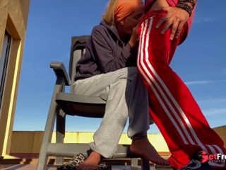 [GetFreeDays.com] CUM IN MY MOUTH - I SUCK MY NEIGHBORS COCK ON THE COMMUNITY TERRACE - AMATEUR WIFE, HOT MILF Sex Clip January 2023-3