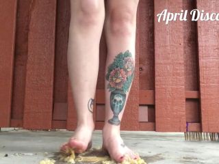 Goddess April Banana Trample - Foot Fetish-5