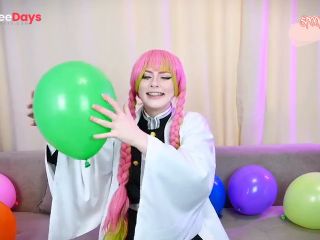 [GetFreeDays.com] Cosplay girl blows and pops balloons and then masturbating her big clit to orgasm on webcam show Sex Video October 2022-3