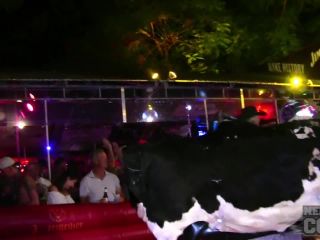 Fantasy Fest 2018 Topless Bull Riding And Girls Flashing Pussy And Tits On The Streets Tattoo!-5