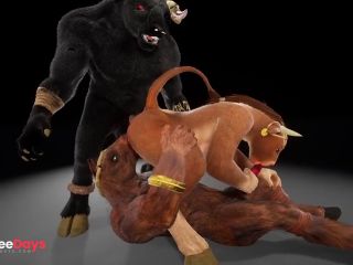 [GetFreeDays.com] Furry girl with huge tits gets fucked by two monster cocks so they cum in her mouth in wild sex from Porn Film January 2023-3