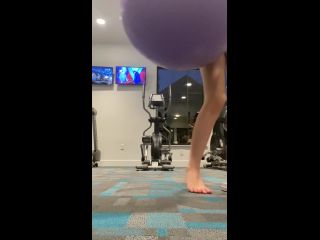 online video 37 Public gym yoga ball stretching POV, small foot fetish on fetish porn -7