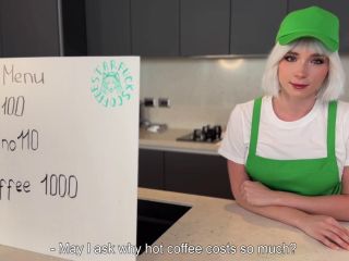 Blonde Barista In Shorts Offered To Rough Fuck Her Hot Holes Instead Of Coffee Pov 1080p-0