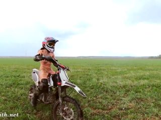 Naked Woman Riding A Dirt Bike-7