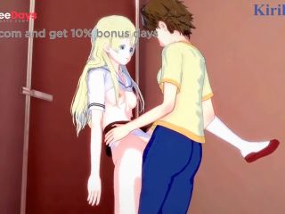 [GetFreeDays.com] Olivia and Chisato Higuchi have intense futanari sex in the restroom. - Asobi Asobase Hentai Porn Stream March 2023-6