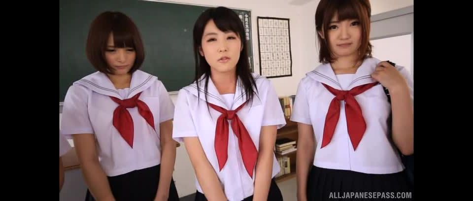 Awesome Superb Japanese schoolgirl group fuck with four beauties Video  Online