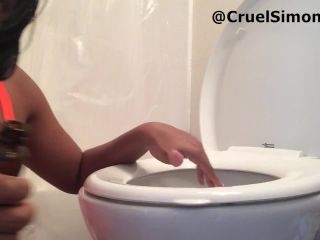 video 19 CruelSimone Popping Toilet Licking Loser. | ebony | fetish porn japanese panty fetish-4