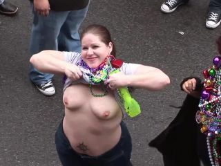 Mardi Gras Chicks on Bourbon Street SmallTits!-9