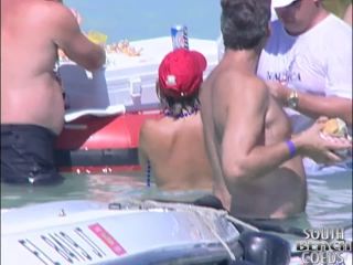 Florida Girls Partying on a Sandbar and  Flashing-4