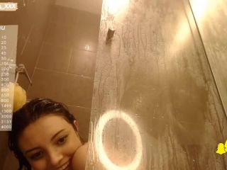 Cute latina teen fucks dildo in the shower!?-0