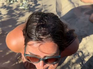 BLOWJOB On PUBLIC BEACH, FACIAL CUMSHOT Cap D'Agde-7