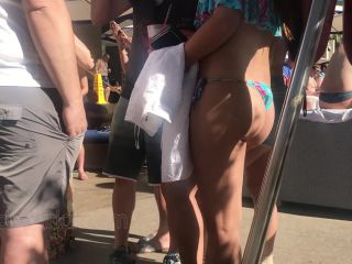 CandidCreeps 832 Thong Sneaky Pool Party Candid Creep Bikini -0