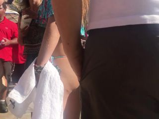 CandidCreeps 832 Thong Sneaky Pool Party Candid Creep Bikini -5