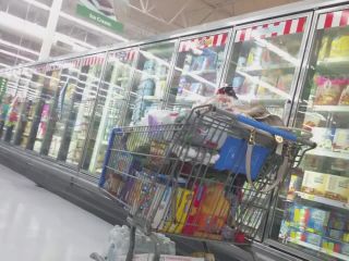 Sexy shopper can't reach upper shelf-9