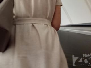 Hidden-Zone.com- Up2997 Under the skirt of a woman in a long white dress. Our operator spent a long time preparing a-0