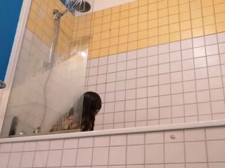 Nice hairy teen shaving armpits in the shower. hidden cam-6