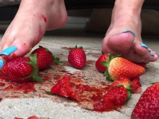 online xxx video 45 femdom feet slave femdom porn | Goddess Lena - Strawberry Crushing - FullHD 1080p | femdom pov-4