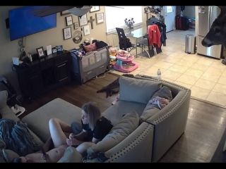 Living Room Handjob MILF Wife Ip Cam Hack Voyeur!-2