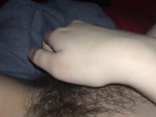 Very hairy pussy teen masturbating with hairbrush on cam-7