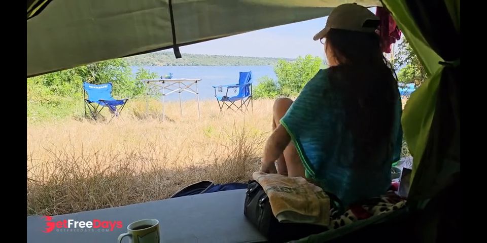 [GetFreeDays.com] Voyeur Naked natural camp girl  Nudism n Wild Camping at cold scandinavian lake Sex Leak July 2023