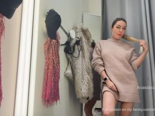 Fitting Room. Hot Slut Tries On Clothes On Her Hot Body In A Public Place. Public. Shopping Center. 1080p-4