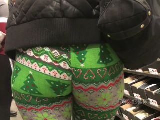 CandidCreeps 659 Christmass Leggings Booty Jiggle Butt Arse A-9