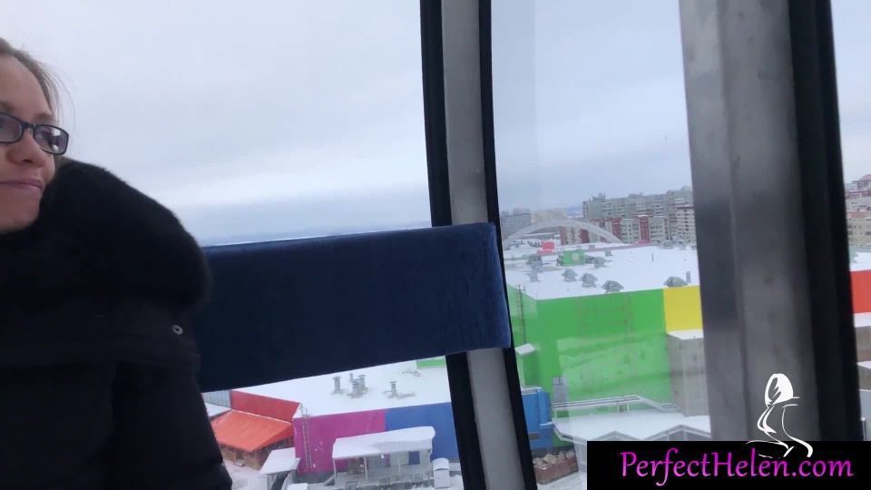 nette public blowjob dick stranger to cum in mouth on a ferris wheel