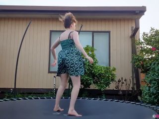 Naughty Busty Blonde Luci Q Jumps On The Trampoline And Fucks Her Meaty -0