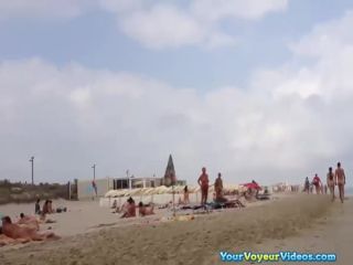 Nudist voyeur walking on the nudist beach-5