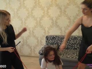 [GetFreeDays.com] Lezdom Valeria And Kira - Having Fun With A Stupid Slave Girl - Marionette, russian lezdom-5