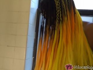 porn clip 24 femdom facesitting Soapy shower ass - Nilou Achtland, bathroom on toys-0