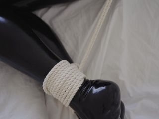 xxx clip 8 Miss Ellie Mouse – Bondage in a Latex Black Catsuit - lace/lingerie - brunette girls porn bdsm box-6