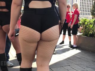 CandidCreeps 760 Candid Booty Shorts Fishnet Creepshot Video -7