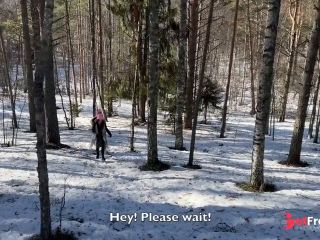 [GetFreeDays.com] A girl got lost in the forest and met a forester, thanking him with sex - Creampie Sex Leak May 2023-0