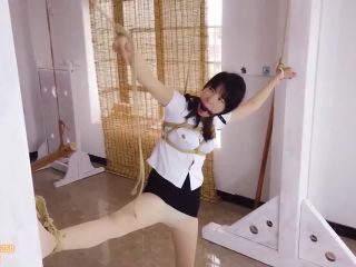 rope bondage shibari ballgag stewardess-8