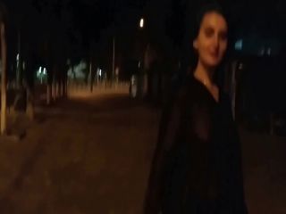 Russian teen Forest Whore - Night walk and sex with real stranger-3