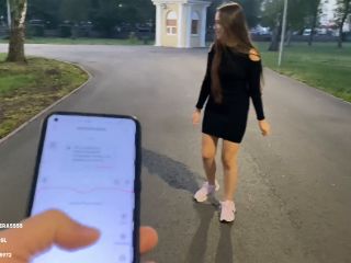 Deluxe Bitch - Cumming hard on a walk in a public park with a remote - controlled vibrator - Public orgasm-5