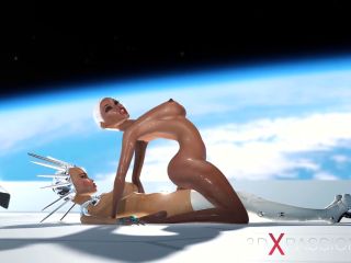 Super Sexy Android Dickgirl Fucks A Hot Ebony On A Spaceship-7