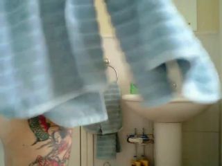 online xxx video 37 Tattooed milf spied in the bathroom, ultimate fetish on black porn -4