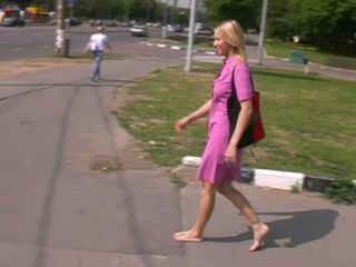 free adult clip 2 Bare Feet In The City Video - Olya 2005-06-23, greek foot fetish on femdom porn -5