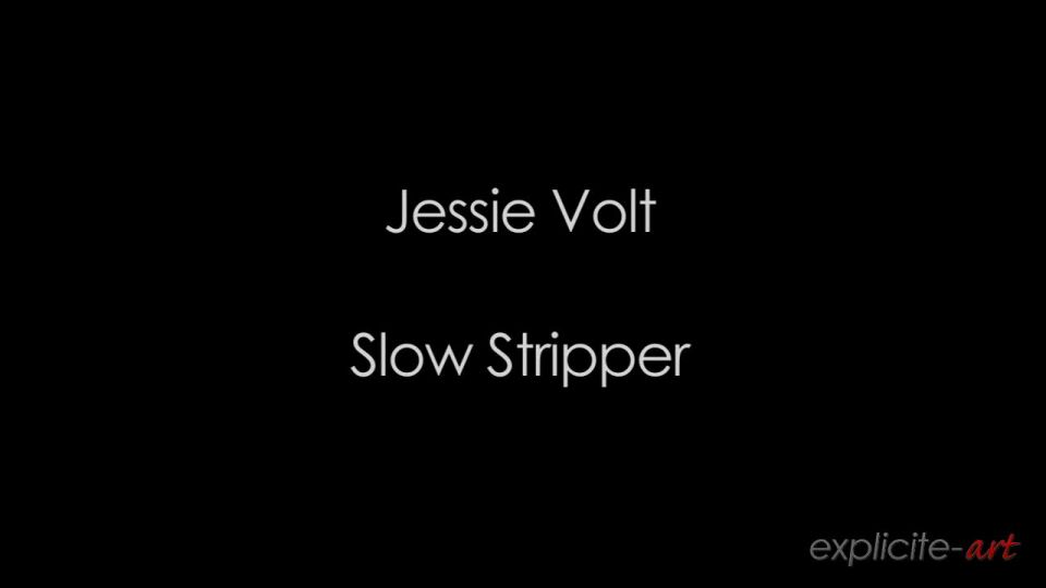 French porn star Jessie Volt strip-tease in  video