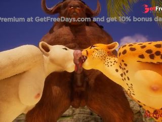 [GetFreeDays.com] Lesbian turns into a furry threesome in a hot Wild Life threesome Porn Leak May 2023-6