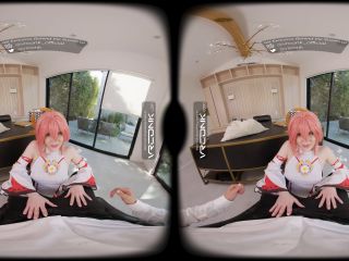 VR Conk Genshin Impact Yae Miko A Sexy Teen Cosplay Parody With Melody -3