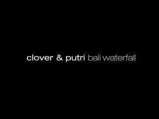 Clover & Putri - Naked In Bali Waterfall - Lesbian-0