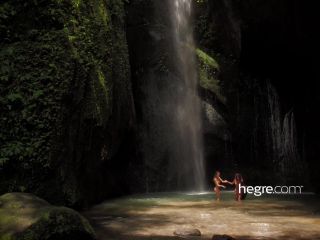 Clover & Putri - Naked In Bali Waterfall - Lesbian-6