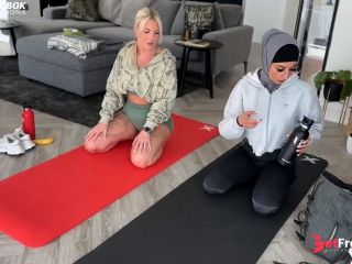 [GetFreeDays.com] Emily shows Hijabi Aaliyah how to relax after their gym workout Porn Clip January 2023-0