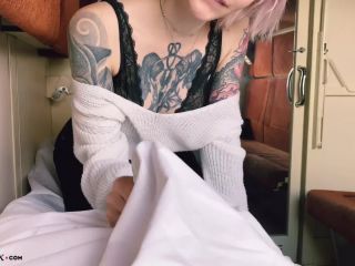 Pink-Haired Babe Suck Dick Stranger, Pussy Fuck And Facial-1